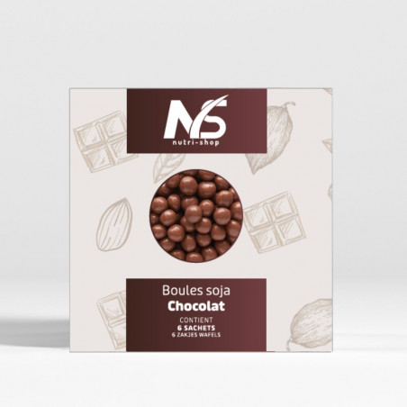 Boules soja chocolat au lait protéinées 6 sachets